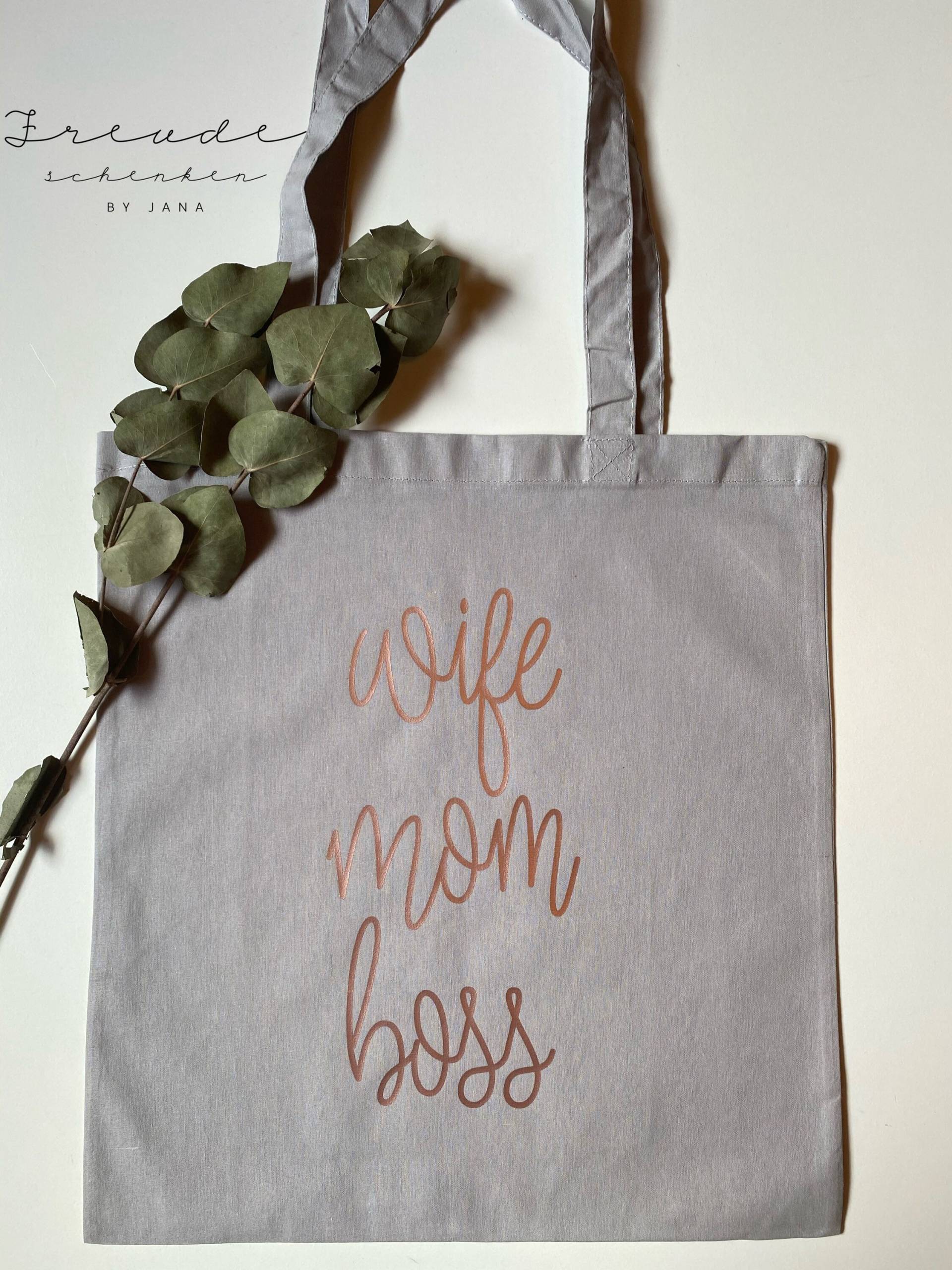 Wife Mom Boss Einkaufstasche - Personalisierung Möglich Wife Mom Boss Einkaufstasche - Personalisierung Möglich von freudeschenkenbyjana