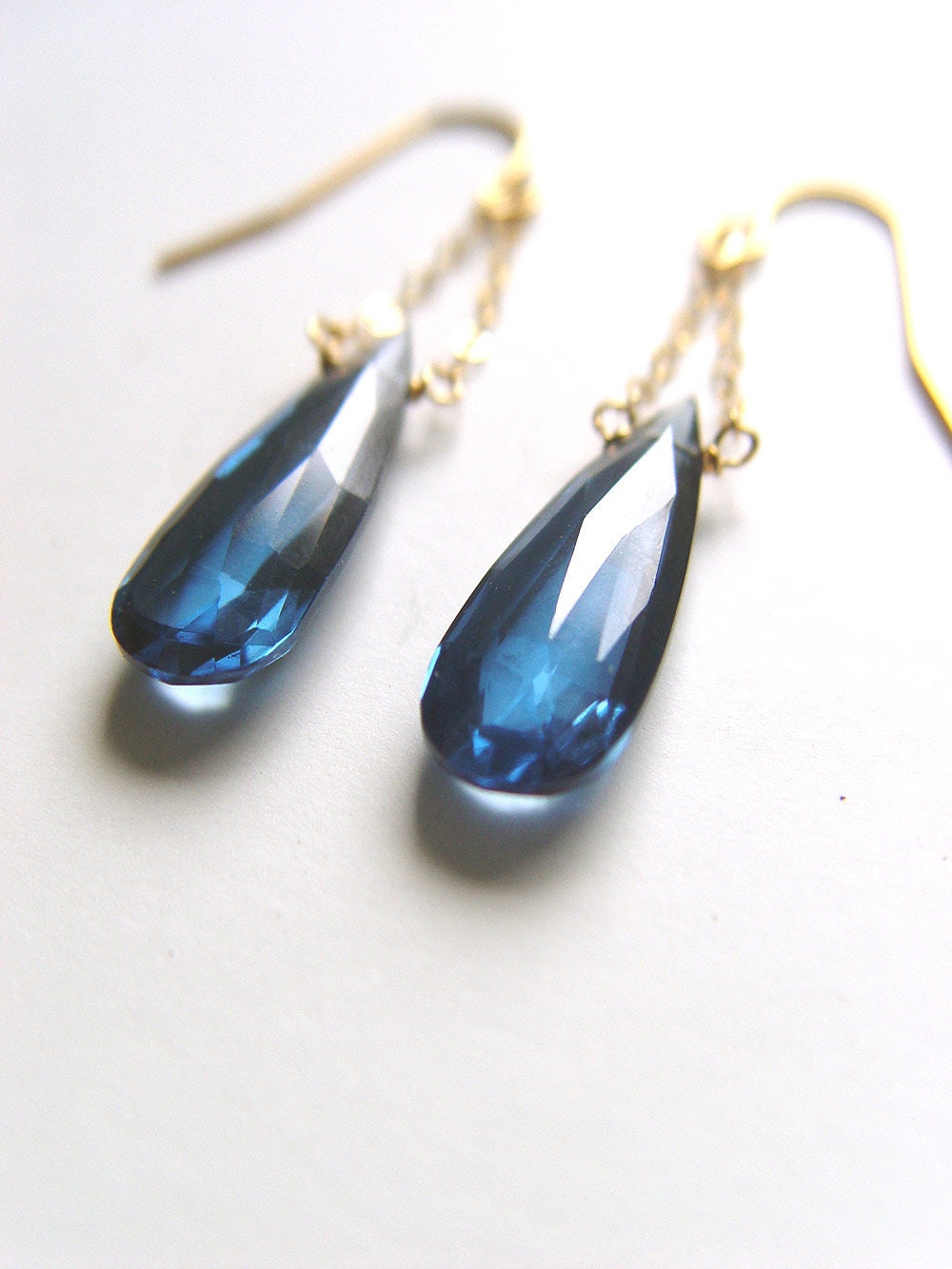 London Blautopas Quarz Ohrringe 14K Gold Filled Teardrop Schmuck Dezember Geburtsstein London Blautopas Quarz Ohrringe 14K Gold Filled Teardrop Schmuck Dezember Geburtsstein von friedasophie