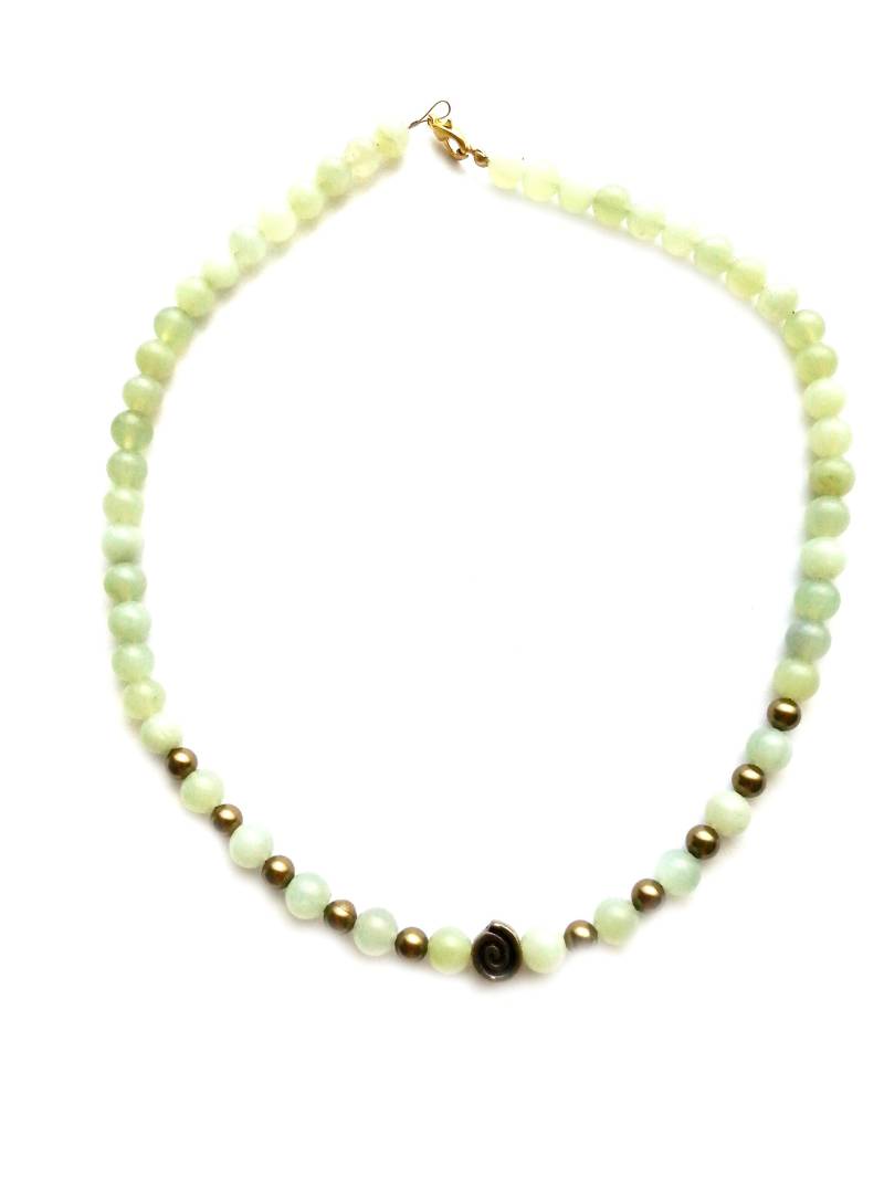 Halskette Aus Serpentin-Perlen - Esk1003 von friedericke