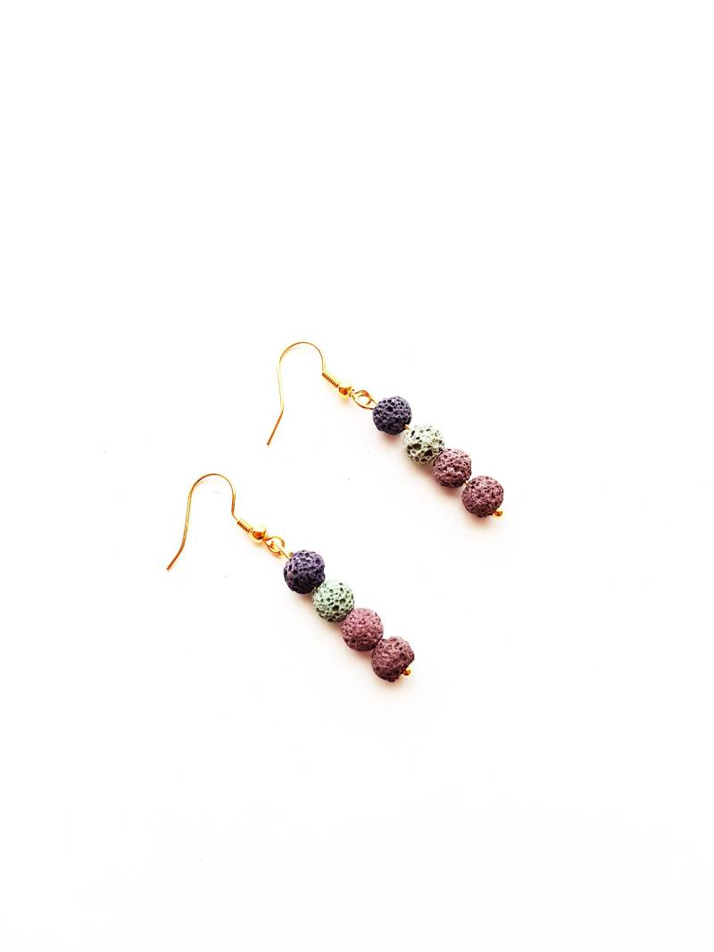 Ohrringe Aus Natursteinen Lava - Eso 1016 von friedericke