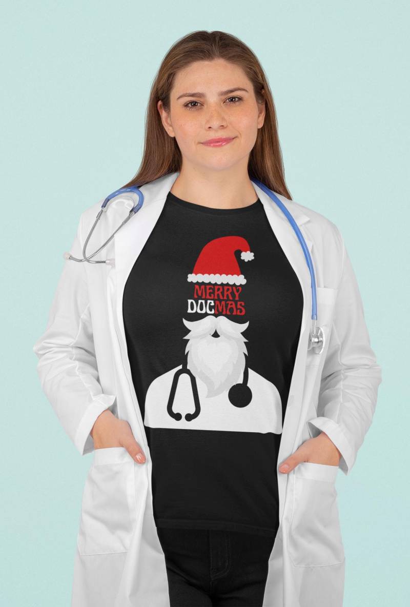 Weihnachts-T-Shirt Damen Für Ärzte Mediziner Geschenk Weihnachten Arzt Shirt Humorvolles Tshirt Xmas Outfit Klinik Praxis von friedify4you