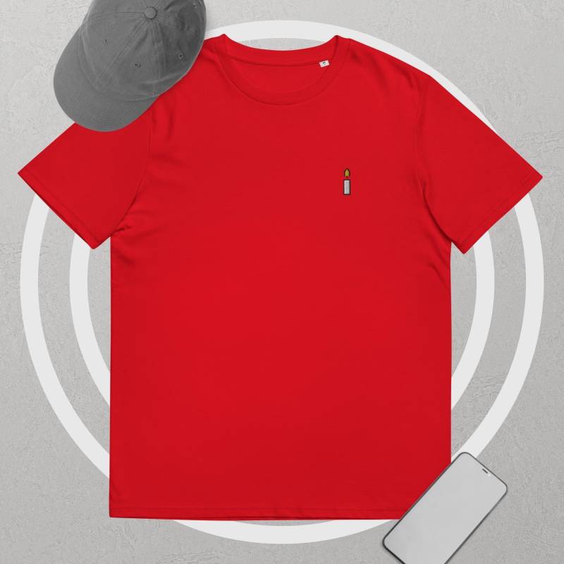 Weihnachts T-Shirt Kerze Weihnachten Stickerei Tshirt Feiertagsbekleidung Weihnachtsgeschenk Xmas Weihnachtsfan Gemütliche Kleidung von friedify4you