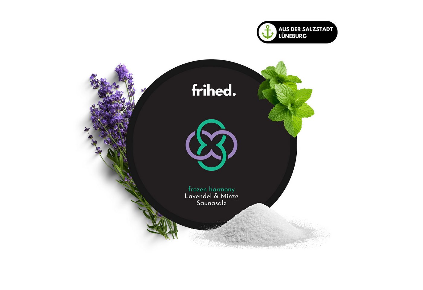 frihed. Nordic Wear Körperpeeling Saunasalz und Aromatherapie in der Dusche von frihed. Nordic Wear
