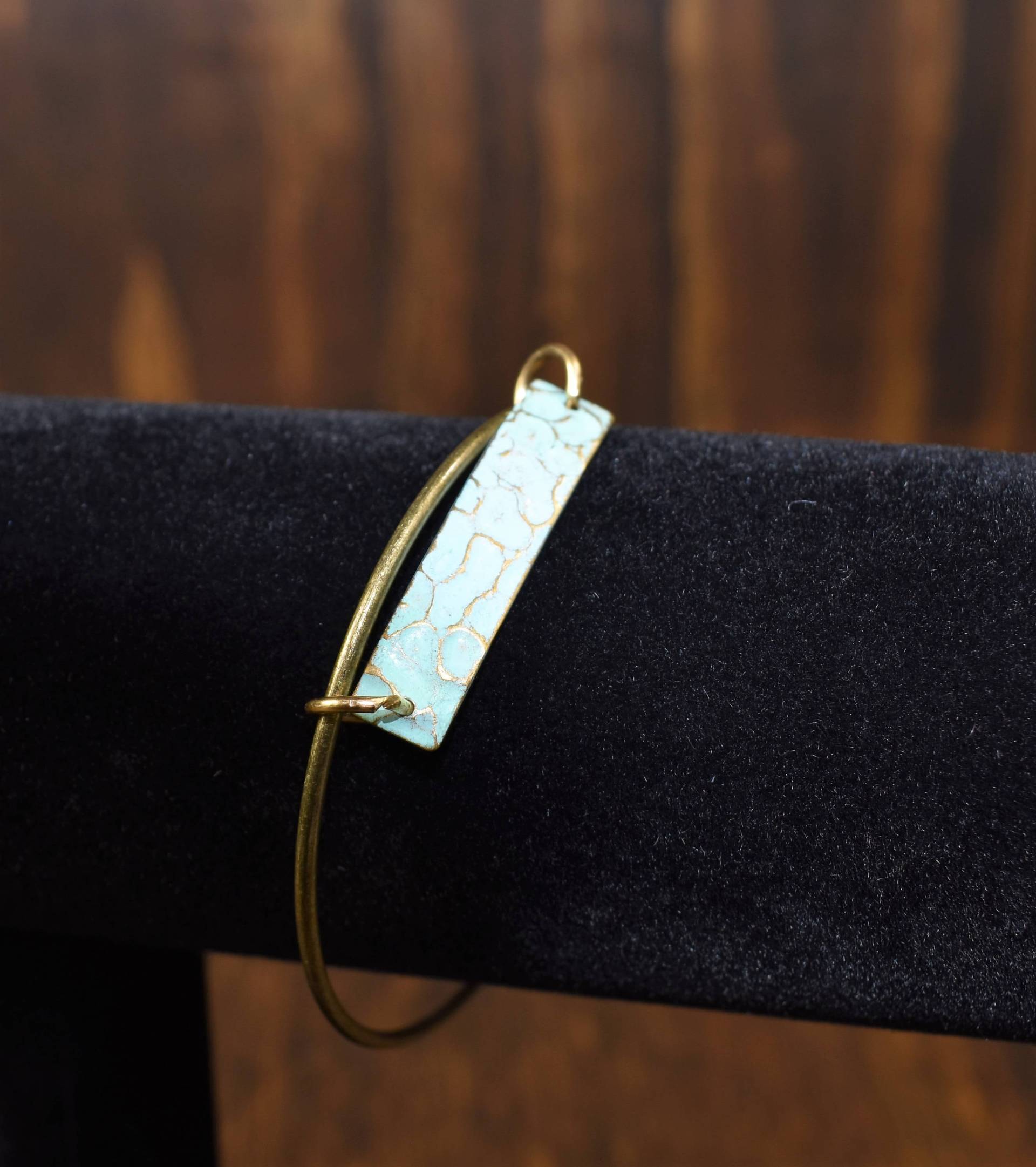 Petrol Gehämmert Armreif Petrol Gehämmert Armreif von frillsNlaceDesign