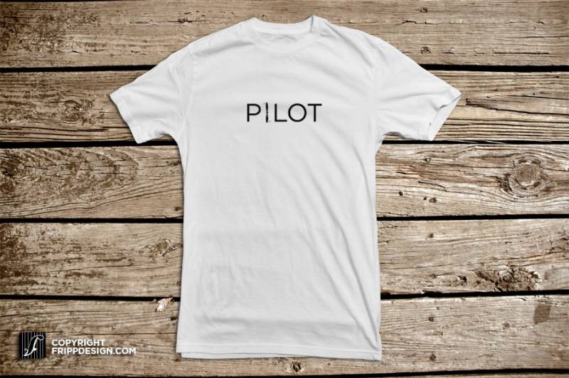 Ausverkauf Pilot "I" Propeller Herren Flugzeug Inspiriert Casual Shirt von frippdesign