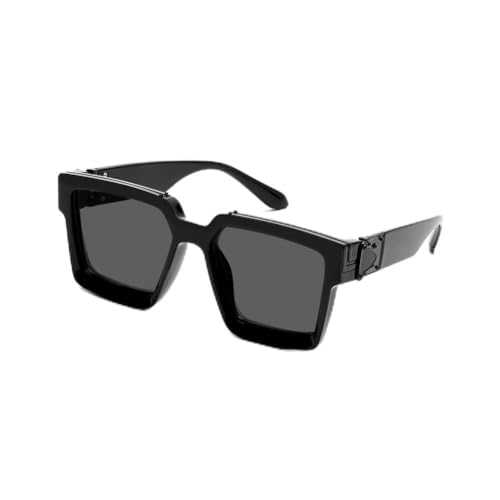 frissin Luxus-Sonnenbrille für Herren, Retro-Stil, quadratisch, für Herren und Damen, Schwarz, Big Black frissin Luxus-Sonnenbrille für Herren, Retro-Stil, quadratisch, für Herren und Damen, Schwarz, Big Black von frissin