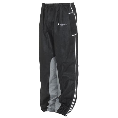 FROGG TOGGS Herren Road Toad Reflective Waterproof Rain Pant Hose, Schwarz, X-Groß von frogg toggs