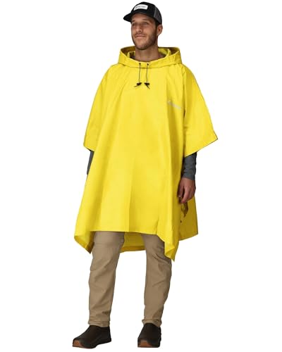 frogg toggs Ultra-lite2 Regenponcho, wasserdicht, atmungsaktiv, Erwachsenen- und Jugendgrößen, gelb, Einheitsgröße von frogg toggs