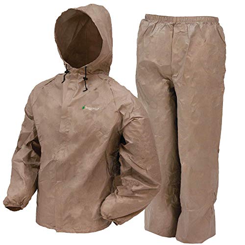 FROGG TOGGS Herren Ultra-lite2 Regenanzug, wasserdicht, atmungsaktiv, kurz oder lang Regenbekleidung, Khaki, X-Large von frogg toggs