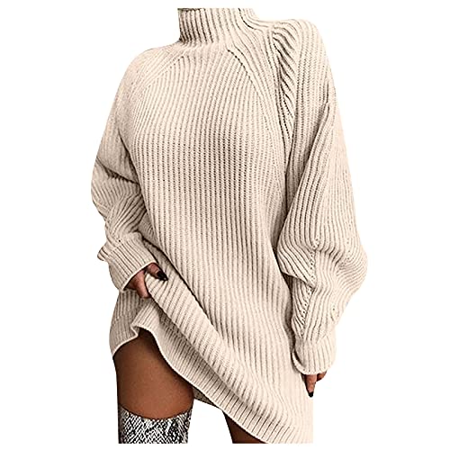 Strickkleid Damen Herbst Pulloverkleid Rollkragen Pullover Kleid Langarm Damen Winterkleid Elegant Herbstkleid Knielang Casual Sweatkleid Midikleid Einfarbige Freizeitkleid Beige L Strickkleid Damen Herbst Pulloverkleid Rollkragen Pullover Kleid Langarm Damen Winterkleid Elegant Herbstkleid Knielang Casual Sweatkleid Midikleid Einfarbige Freizeitkleid Beige L von frolicddlook