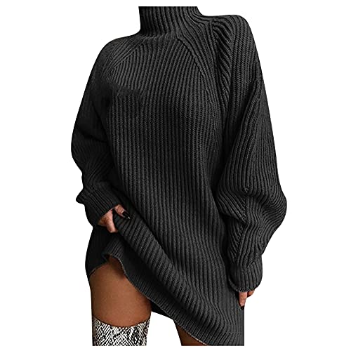 Strickkleid Damen Herbst Pulloverkleid Rollkragen Pullover Kleid Langarm Damen Winterkleid Elegant Herbstkleid Knielang Casual Sweatkleid Midikleid Einfarbige Freizeitkleid Dark Gray L Strickkleid Damen Herbst Pulloverkleid Rollkragen Pullover Kleid Langarm Damen Winterkleid Elegant Herbstkleid Knielang Casual Sweatkleid Midikleid Einfarbige Freizeitkleid Dark Gray L von frolicddlook