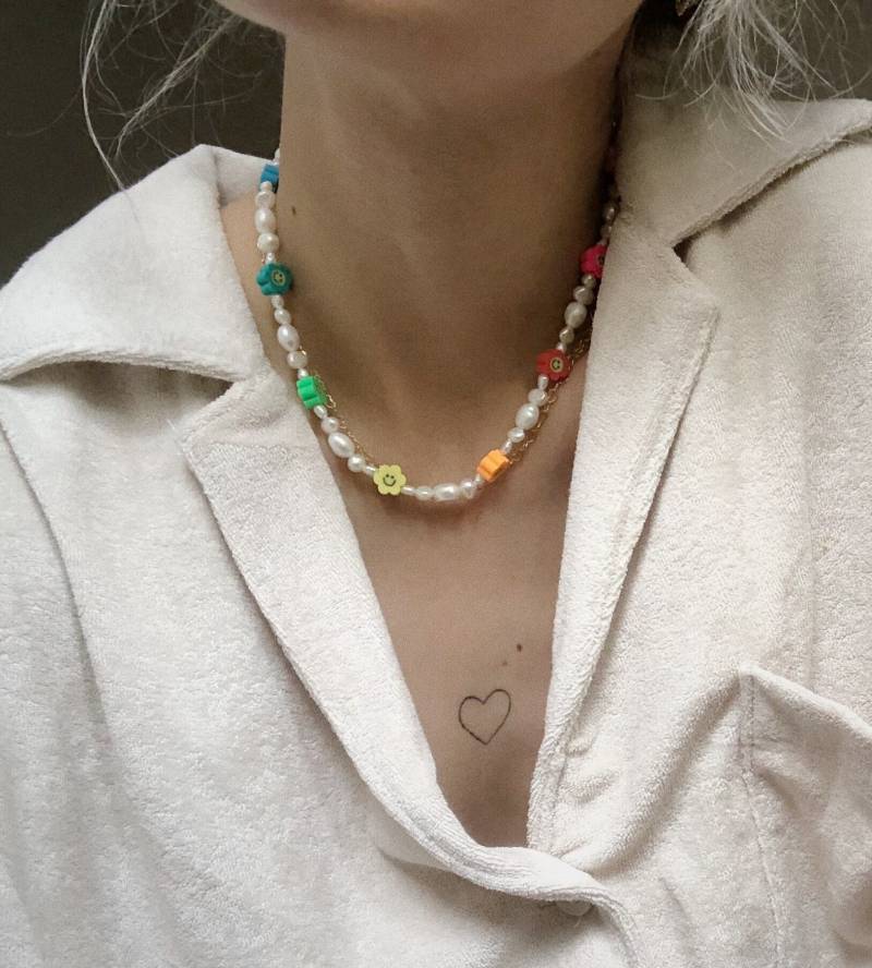 Rainbow Flower Necklace von frolleinperle