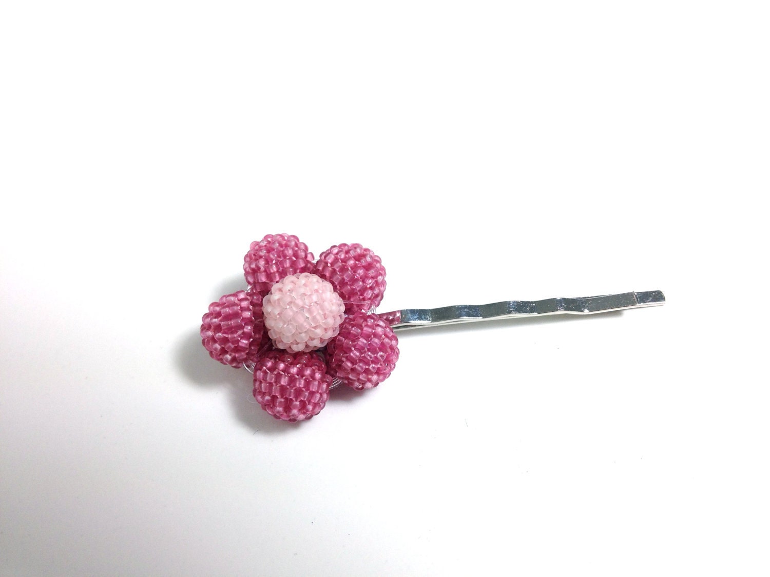 Frosted Perlen Bead Rosa Blume Haarnadel | Bobby Pin Frosted Perlen Bead Rosa Blume Haarnadel | Bobby Pin von frompgwithlove