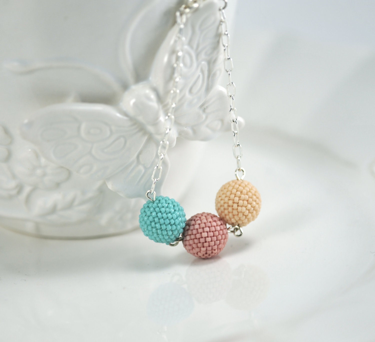 Perlen Armband Candy Pink, Turquoise & Apricot Perlen Armband Candy Pink, Turquoise & Apricot von frompgwithlove