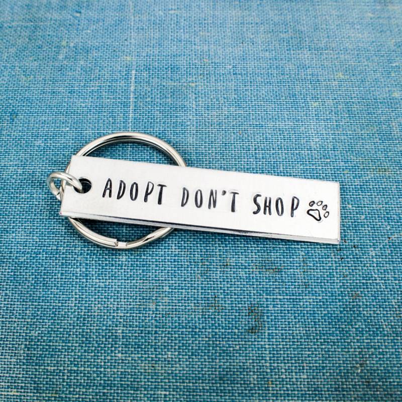 Adopt Don't Shop Keychain, Tierrettung, Haustieradoption, Hunde, Katzen von fromtheinternet