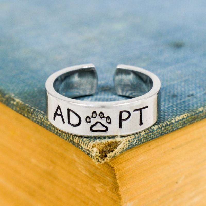 Adopt Ring, Tierrettung, Haustier Adoption Geschenk von fromtheinternet