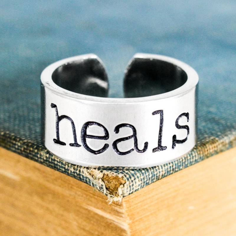 Allianz Heiler Ring Hand Gestempelt Aluminium Mmo Gamer Schmuck von fromtheinternet