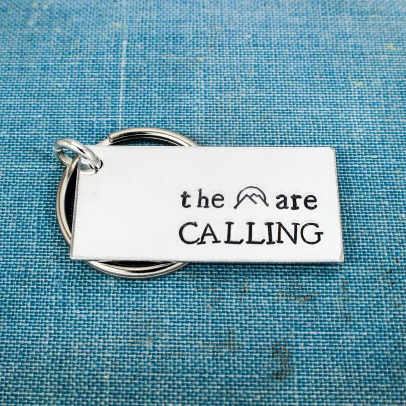 Die Berge Rufen Schlüsselbund, Wandern, Outdoor, Reisen, Handgemachter Schlüsselbund von fromtheinternet