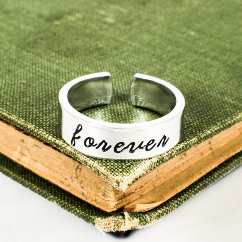 Für Immer Ring Hand Gestempelt Aluminium Manschetten Ring Für Immer Ring Hand Gestempelt Aluminium Manschetten Ring von fromtheinternet