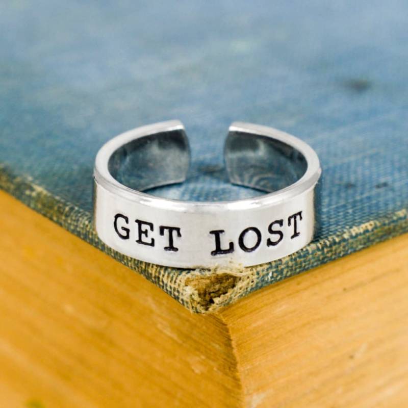 Get Lost Ring, Wandern Schmuck, Outdoors, Reise, Handgemachter Ring von fromtheinternet