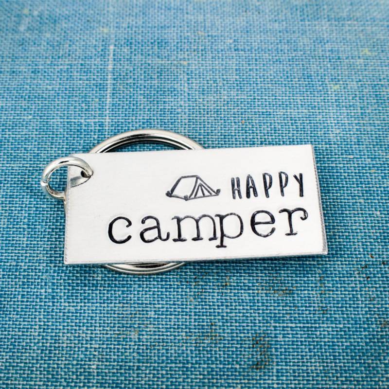 Happy Camper Schlüsselanhänger, Outdoor, Camping, Zeltcamping, Backpacking Happy Camper Schlüsselanhänger, Outdoor, Camping, Zeltcamping, Backpacking von fromtheinternet