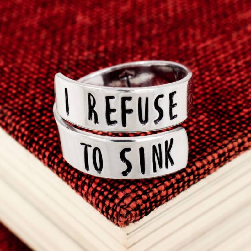 Ich Weigere Mich, Drehring, Anker Schmuck, Aluminium Wickelring Verstellbar Ich Weigere Mich, Drehring, Anker Schmuck, Aluminium Wickelring Verstellbar von fromtheinternet