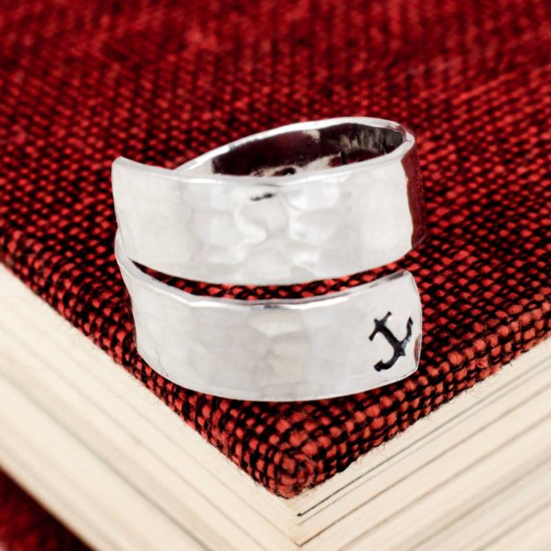 Ich Weigere Mich, Strukturierten Versteckten Textverpackungsring, Verstellbaren Aluminiumankerschmuck Zu Versenken von fromtheinternet