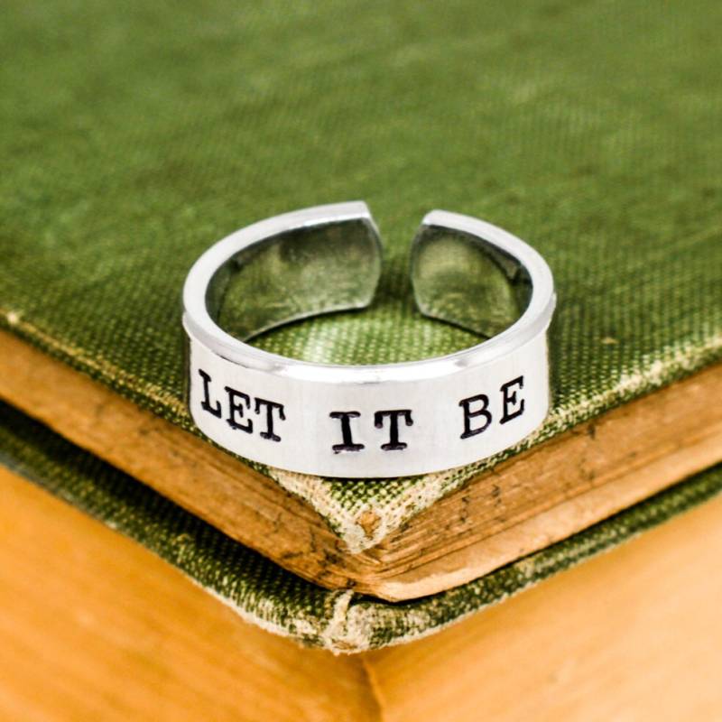 Let It Be Ring, Positivität, Affirmationsringe, Handgemachter Schmuck, Einstellbarer Aluminiumring von fromtheinternet