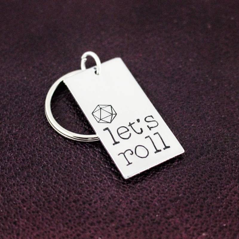 Let's Roll Schlüsselanhänger - D20 Tabletop Gamer Geschenk von fromtheinternet