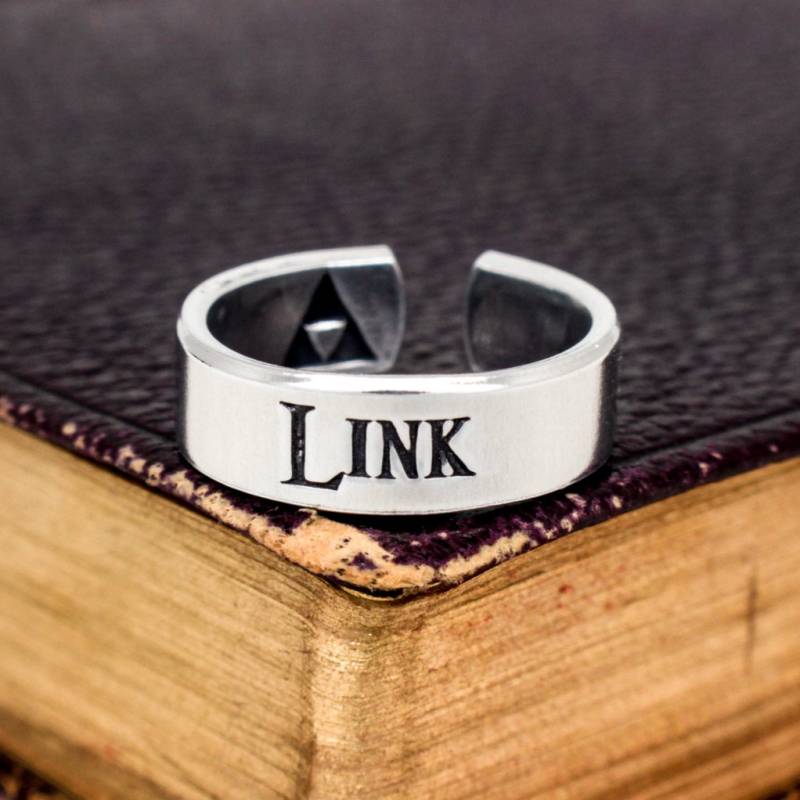 Link Ring Mit Triforce Handgestempeltes Aluminium Gamer Geschenk von fromtheinternet