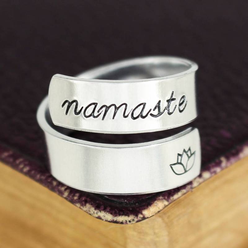 Namaste Ring Lotus Blume Yoga Schmuck von fromtheinternet
