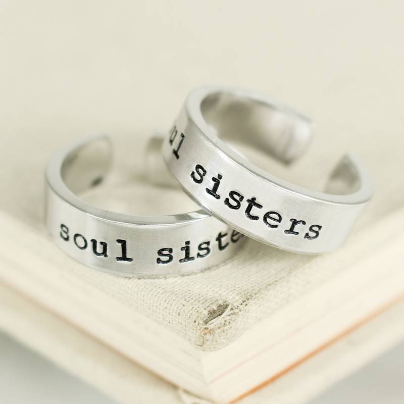 Soul Sisters Ring-Set Für Schwestern Und Beste Freundinnen von fromtheinternet