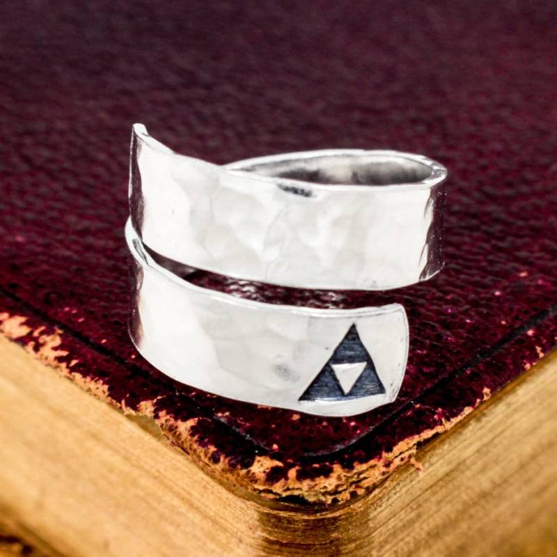 Triforce Aluminiumwickelring Strukturierter Verstellbarer Schmuck von fromtheinternet