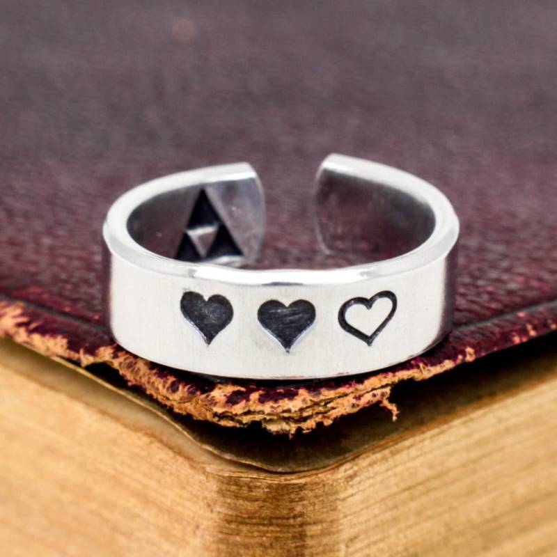 Zelda Herzcontainer Aluminium Ring Gamer Geschenk, Retro Videospiel Schmuck Zelda Herzcontainer Aluminium Ring Gamer Geschenk, Retro Videospiel Schmuck von fromtheinternet