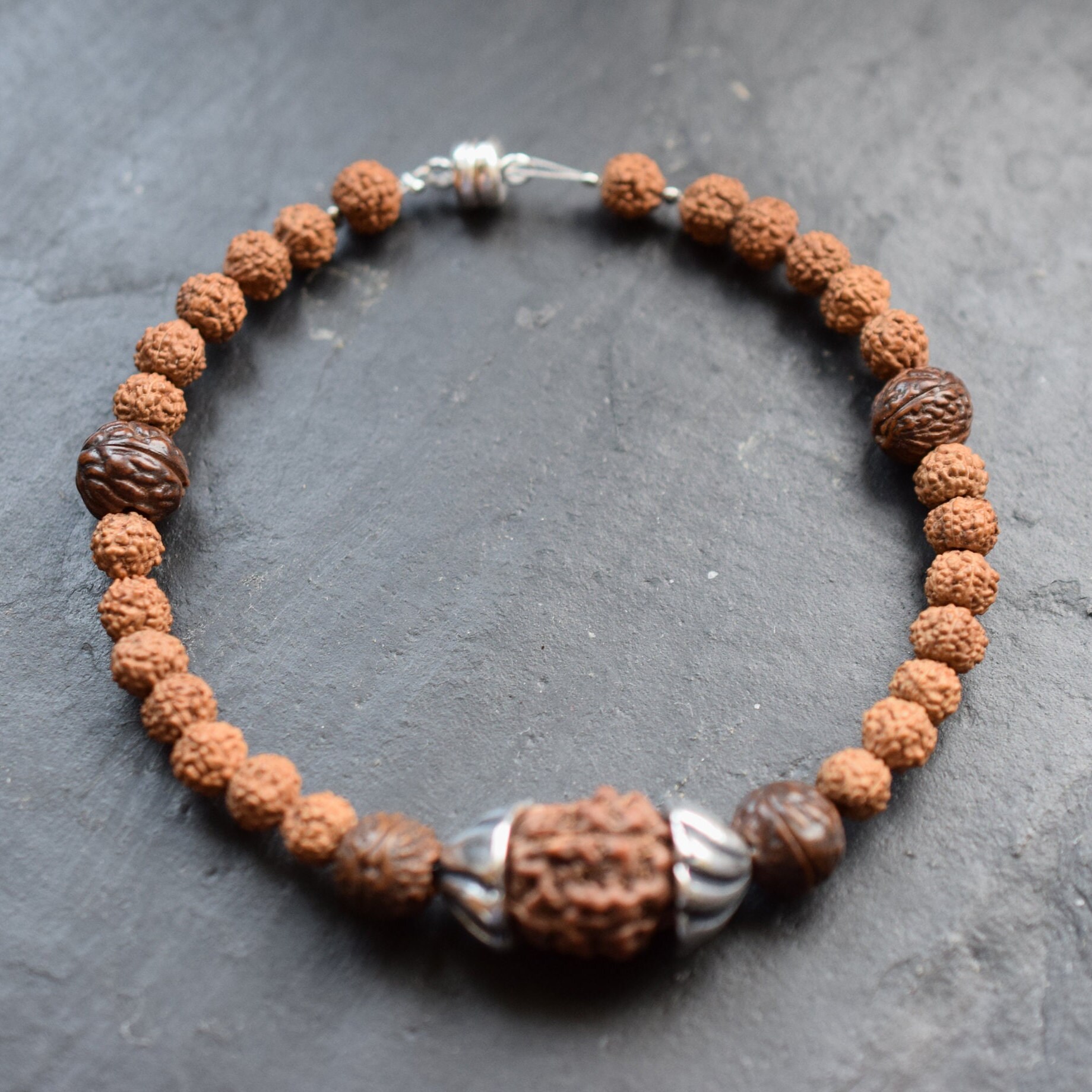 Armband Rudraksha Samen 19cm von froschtritsche