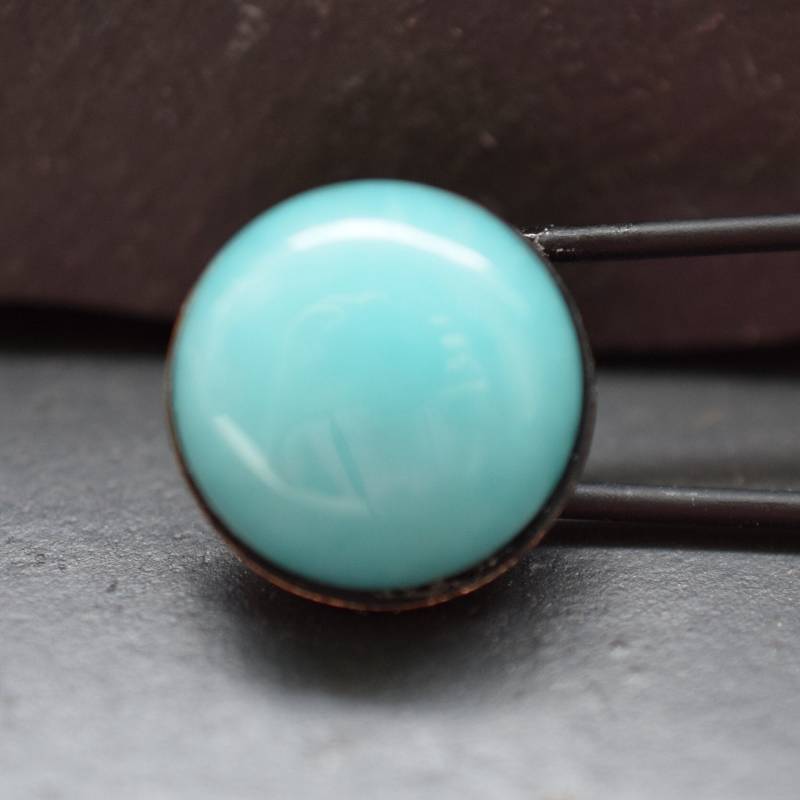 Jade Brosche Schmuckstein Türkis 16mm Jade Brosche Schmuckstein Türkis 16mm von froschtritsche