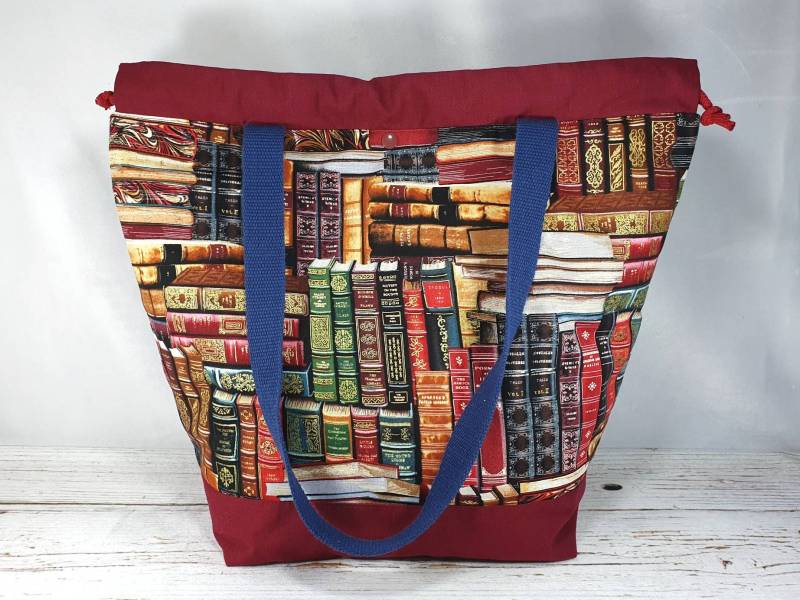 Projekttasche "Bücher" 4 Größen, Umhängetasche Mit Alten Büchern von frostpfoetchen