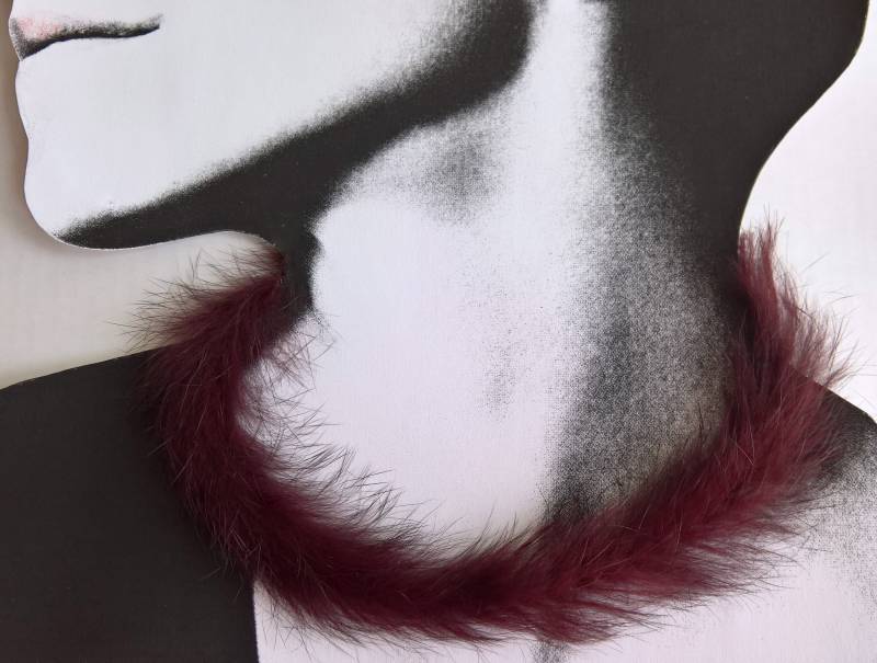 Nerzreif Bordeaux Halssschmuck von frostschmuck