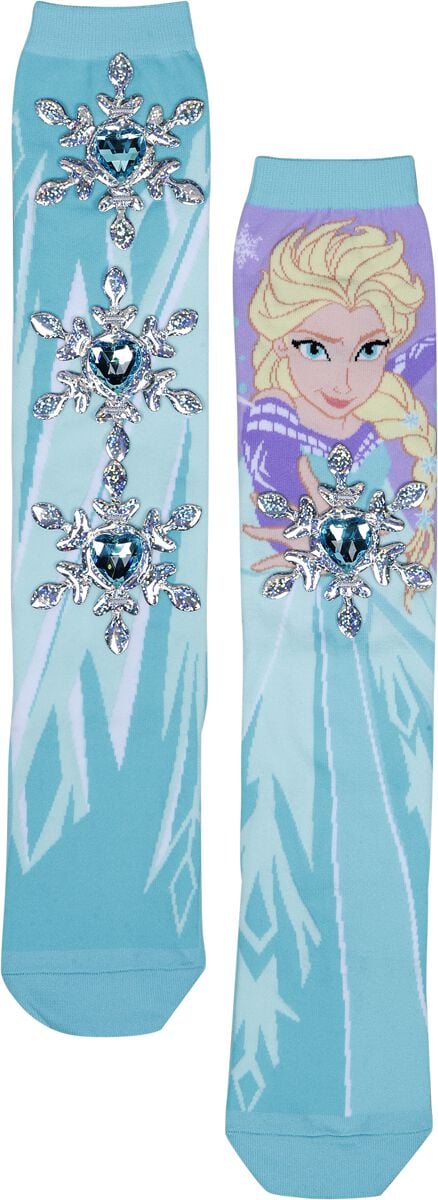 Die Eiskönigin - Disney Kniestrümpfe - Elsa - one size - Größe one size - multicolor  - Lizenzierter Fanartikel von Die Eiskönigin