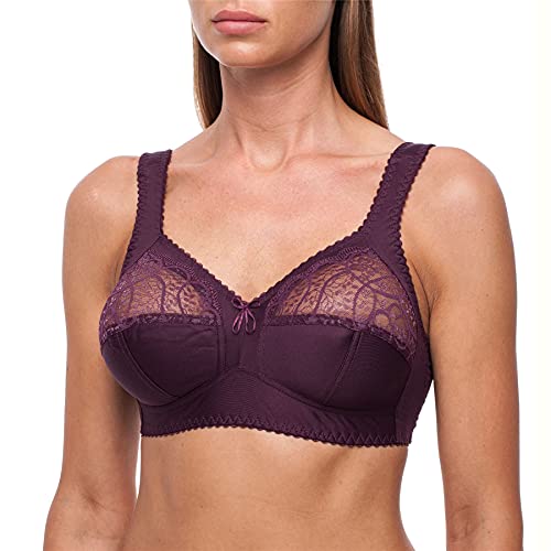 frugue Damen BH ohne Bügel Minimizer Große Größen Violett EU 110E von frugue