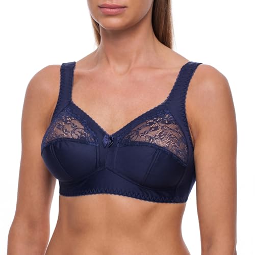 frugue Damen BH ohne Bügel Minimizer Große Größen Blau EU 80F von frugue
