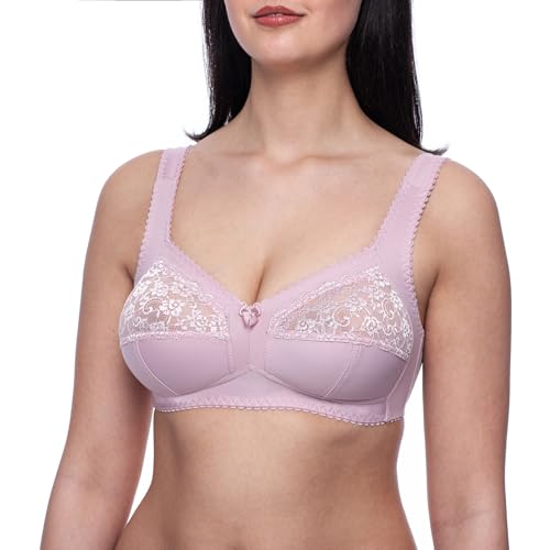 frugue Damen BH ohne Bügel Minimizer Große Größen Hellrosa EU 105F von frugue