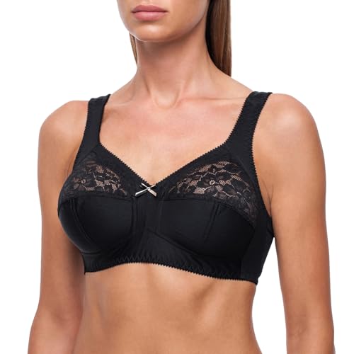 frugue Damen BH ohne Bügel Minimizer Große Größen Schwarz EU 105D von frugue
