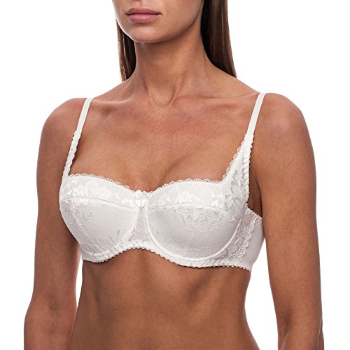 frugue Dirndl BH Damen Push Up mit Spitze Elfenbein EU 75E von frugue