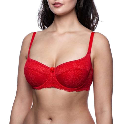 frugue Damen Dirndl BH Push Up Bandeau Rot EU 75G von frugue