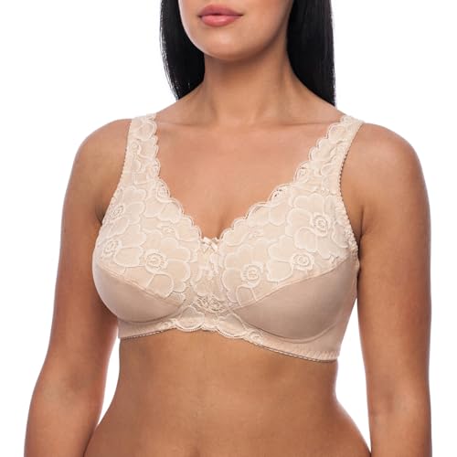 frugue Damen Kompressions BH nach Brust Op, mit Taschen Beige EU 75C von frugue
