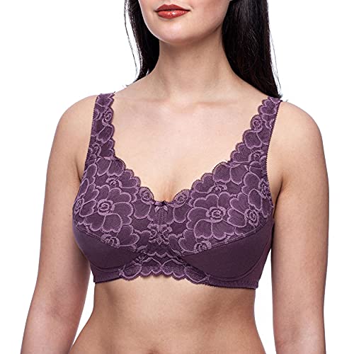 frugue Damen Kompressions BH nach Brust Op, mit Taschen Violett EU 75E von frugue