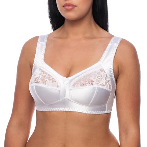 frugue Damen Minimizer BH ohne Bügel Bügelloser Große Größe Weiß EU 80C von frugue