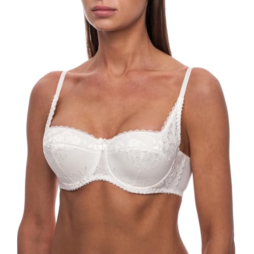frugue Dirndl BH Damen Push Up mit Spitze Elfenbein EU 85F von frugue