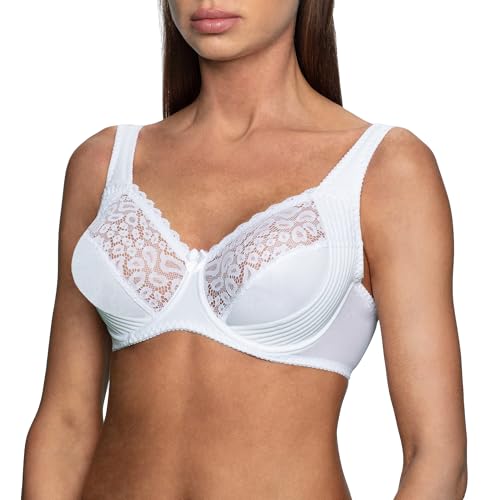 frugue Minimizer BH mit Bügel Spitze ungefüttert mit Seitensichel Weiß EU 80H von frugue